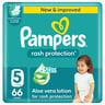 Pampers Rash Protection Taped Diapers, Size 5, 11-16kg, Jumbo Pack, 66 pcs