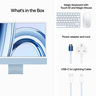 Apple iMac with Retina 4.5K Display, 24 inches, M3 Chip with 8‑core CPU and 10‑core GPU, 8 GB RAM, 256 GB SSD, Blue, MQRQ3ZS/A