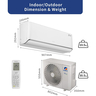 Gree Split Air Conditioner with Inverter Compressor, 1 Ton, White, iAiry32-12C3