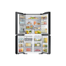 Samsung Bespoke French Door Refrigerator with See-thru Door, 548 L, Clean Black, RF65DB975E22AE