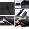 Automate Foldable Car Sunshade Front Windshield Umbrella, 79 x 145 cm, Black/Silver