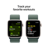 Apple Watch SE GPS, 44 mm Starlight Aluminium Case with Lake Green Sport Loop, MXEW3QA/A