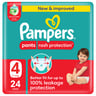 Pampers Rash Protection Pants Diapers, Size 4, 9-14kg, Value Pack, 24 pcs