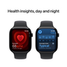 PRE-ORDER Apple Watch Series 10 GPS, 46 mm Jet Black Aluminium Case with Black Sport Band - M/L