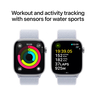 PRE-ORDER Apple Watch Series 10 GPS, 46 mm Silver Aluminium Case with Blue Cloud Sport Loop