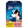 Purina Felix As Good As It Looks Adult Cat Food in Jelly (2 x 85 g Chicken Pouches + 2 x 85 g Salmon Pouches)