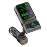 Porodo Dual Port Car Charger FM Transmitter PD 36W QC 18W, Black, PD-FM36WCC-BK