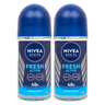 Nivea Men Fresh Active Roll-On Deodorant 2 x 50 ml