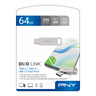 PNY Duo Link USB 3.2 Type-C Dual Flash Drive, 64GB