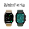 Apple Watch Ultra 2 GPS + Cellular, 49 mm Black Titanium Case with Dark Green Alpine Loop - Medium