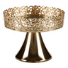 Helvacioglu Steel with Gold Plated Decorative Cake Holder Stand, 10 cm, HEL410G