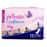 Private Natural Cotton Feel Confidence Super Pads Size 42cm 12 pcs