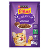 Purina Friskies Beef In Gravy Wet Cat Food Pouch 85 g