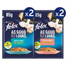 Purina Felix As Good As It Looks Adult Cat Food With Tuna & Salmon In Jelly 4 x 85 g