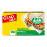 Glad Sandwich Fold-Top Bags, Size 13.5cm x 16cm 180 pcs