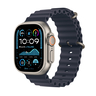 Apple Watch Ultra 2 GPS + Cellular, 49 mm Natural Titanium Case with Navy Ocean Band