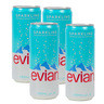 Evian Sparkling Mineral Water Can Value Pack 4 x 330 ml