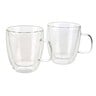 Crystal Drops Borosilicate Double Wall Mug Set, 400 ml, 2 Pcs, 201982