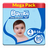 Sanita Bambi Baby Diaper Mega Pack Size 4 Large 8-16kg 80 pcs