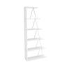 Home Canvas Tars Modern Book Shelves for Living Room or Study Room, Easy Assembly Book Shelf - White and Chrome RF160406