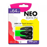 PNY USB Sticks NEO Edition Yellow,Green,Pink 64 GB 3 pieces