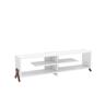 Home Canvas Kipp TV Stand Made In Turkey Modern Living Room TV Unit (White and Walnut) RF170101