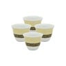 Pearl Ceramic Cawa Cup, 90ml, 4 Pcs, Set-P00005