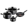 Tefal Dark Stone Cookware Set, 7 Pcs, B4915785