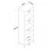 Home Canvas Harmony Dual-Tone Tall Storage Cabinet - White & Oak 2746