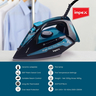 Impex Electric Steam Iron Box, 2300 W, Black/Blue, IBS 404