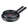 Tefal Hard Titanium Non-stick Fry Pan Set, 26 cm + 20 cm, Black