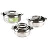 Chefline Stainless Steel Hot Pot Set Royal New 3 Pcs, 1 L + 1.5 L + 2.5 L, 11525