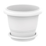 Cosmoplast Round Flowerpot with Tray 24" IFFPXX134 White