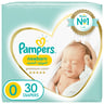 Pampers Premium Care Newborn Taped Diapers Size 0 2.5 kg Unique Softest Absorption for Ultimate Skin Protection 30pcs