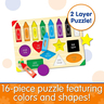 The Learning Journey Lift & Learn Colors & Shapes Puzzle, 16 pcs, Assorted, 501825