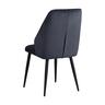 Home Canvas Riva Chair (Set of 2) Velvet Fabric - Leg Black Metal Blue TC09AN021S1