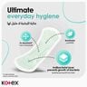 Kotex Antibacterial Panty Liners 99% Protection from Bacteria Growth Long Size 44 pcs