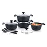 Prestige Granite Cookware Set 10 Pcs Black PR80997