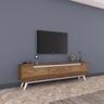 Home Canvas TV Unit Modern Free Standing TV Stand 180 cm - Walnut 795