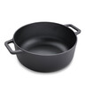 Prestige Pre-Seasoned Cast Iron Cooking Pot / Dutch Oven / Casserole 24 Cm With Glass Lid PR48897