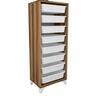 Home Canvas Compo Multifunctional Cabinet (8 Baskets, Walnut) BF00209