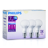 Philips 7W LED Bulb, Cool Daylight, 3 pcs, E27