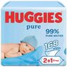 Huggies Pure Baby Wipes 99% Pure Water Wipes 3 x 56 pcs
