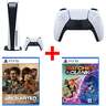 Sony Ps5 Cfi1116a01 Gaming Console 825gb White + Ps5 Cfizct1w Dualsense Wireless Controller + Ps5 Uncharted Legacy Of Thieves Collection Game + Ps5 Ratchet & Clank Rift Apart Game