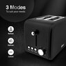 Mr Light Toaster, 2 Large Slots Compact Electric Bread Toaster With 6 Toast Setting Defrost, Reheat, Cancel Functions, Removable Crumb Tray, Black Toaster (Black)