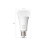 Philips Hue White and Colour Ambiance E27 Smart Light Bulb, 13 W-100 W, 1600 Lumen