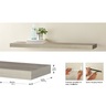 Maple Leaf Decorative Wooden Wall Shelf 50cm White