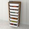 Home Canvas Compo Multifunctional Cabinet (8 Baskets, Walnut) BF00209