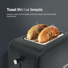 Mr Light Toaster, 2 Large Slots Compact Electric Bread Toaster With 6 Toast Setting Defrost, Reheat, Cancel Functions, Removable Crumb Tray, Black Toaster (Black)