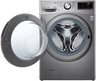 LG 15 Kg Washer & 8 Kg Dryer Front Load, Direct Drive Motor, 1400 Rpm, 12 Programs, International Version, Silver, F0L9DGP2S